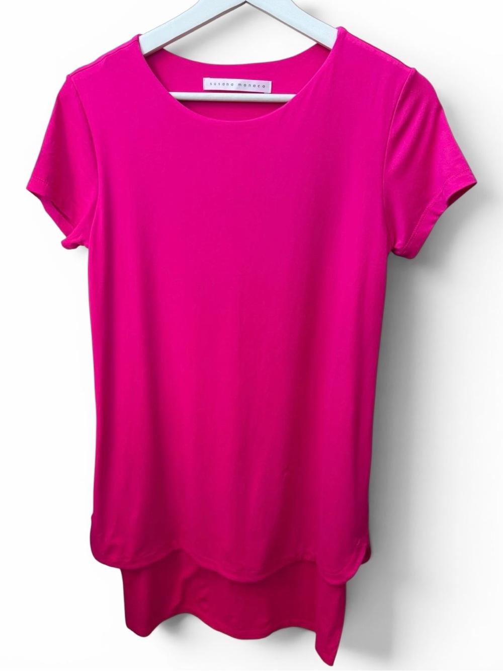 Susana Monaco Hot Pink Short-Sleeve dress